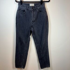 Everlane The Curvy 90s Cheeky Straight Jeans Black Denim Button Fly  Women's 27R